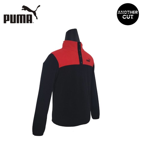 Puma Boy's Fleece Top | Red & Black - Picture 2 of 4